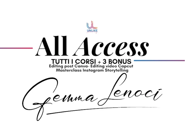 All Access – Gemma Lenoci - copertina corso