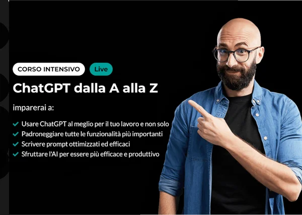 ChatGPT dalla A alla Z – Raffaele Gaito - copertina corso