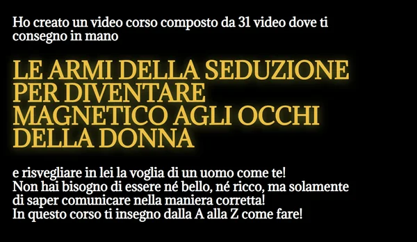 Come Diventare Magnetico agli Occhi della Donna – Prencipe Consulting - copertina corso