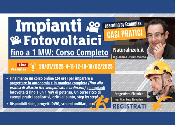 Corso Completo Impianti Fotovoltaici – Naturalnzeb.it - copertina corso