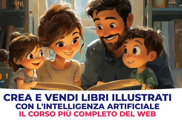 Crea e Vendi Libri Illustrati con l’IA – Max Vellucci - copertina corso