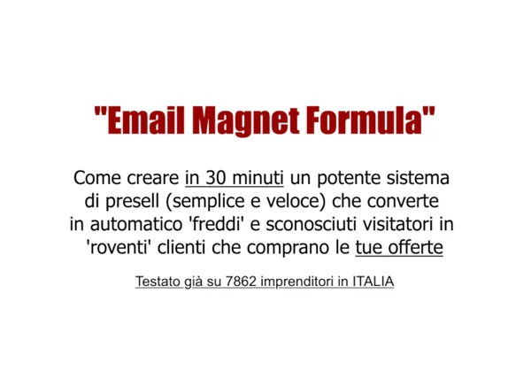 Email Magnet Formula – Valerio Conti