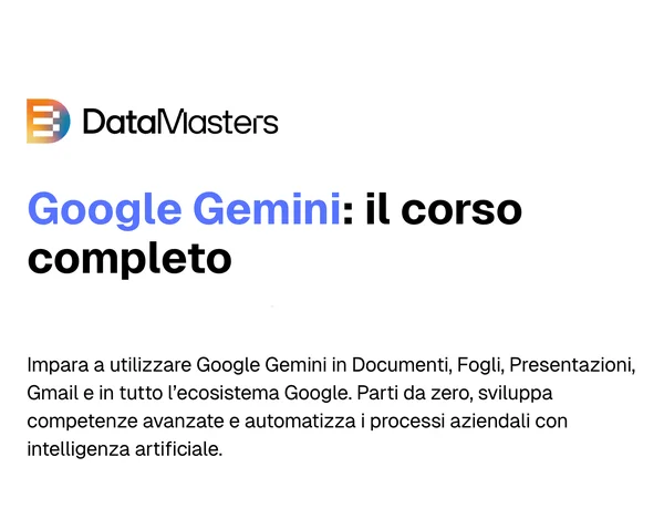 Google Gemini: il Corso Completo – Data Masters - copertina corso