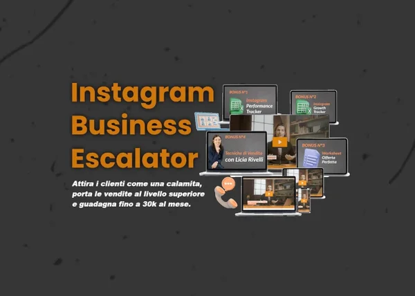 Instagram Business Escalator – Gabriele Venturini - copertina corso