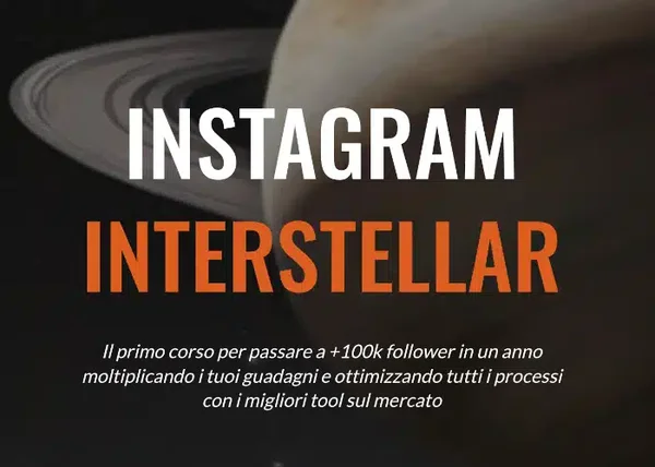 Instagram Interstellar 2.0 – Gabriele Venturini - copertina corso