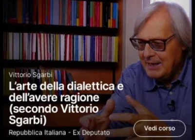 L’arte della dialettica e dell’avere ragione – Vittorio Sgarbi - copertina corso