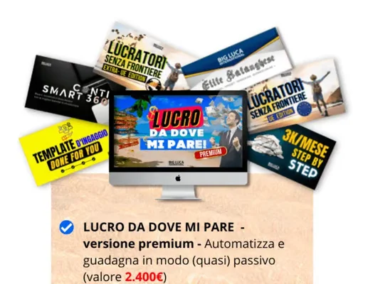 Lucro Da Dove Mi Pare Premium – Big Luca - copertina corso