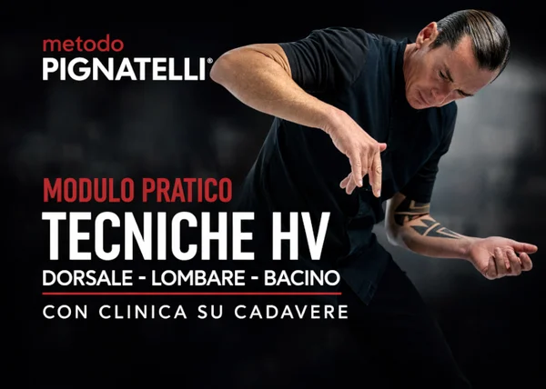 Modulo Pratico di Tecniche HV su Rachide Dorsale, Lombare e Bacino – Davide Pignatelli - copertina corso