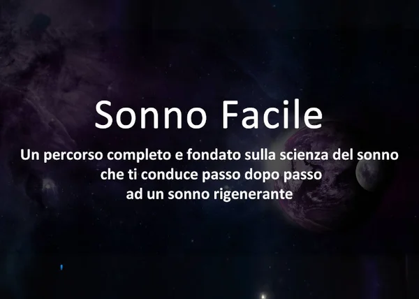 Percorso Sonno Facile – La Scuola del Sonno - copertina corso