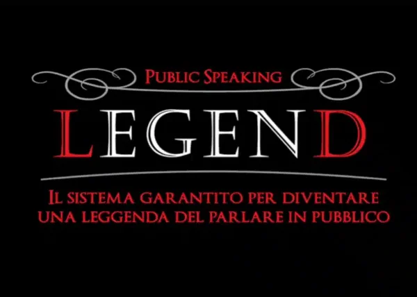 Public Speaking Legend – Max Formisano - copertina corso