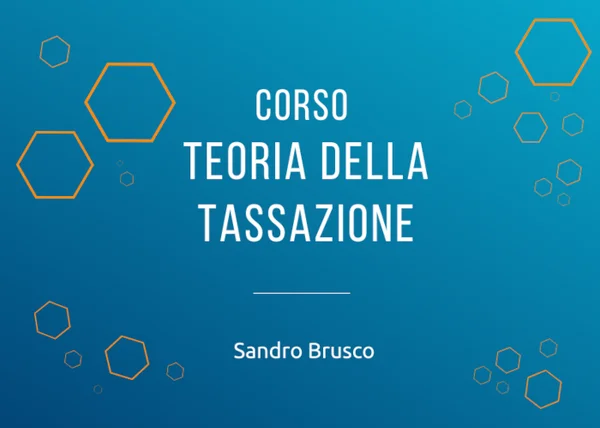 Teoria della Tassazione – Theory & Data - copertina corso