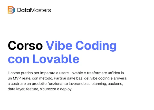 Corso Corso Vibe Coding con Lovable – Data Masters